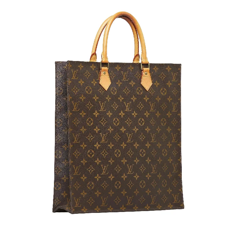 Louis Vuitton bags with a magnetic snap closure for easy accessLouis Vuitton Monogram Sac Plat (SHG-T8dJsx)