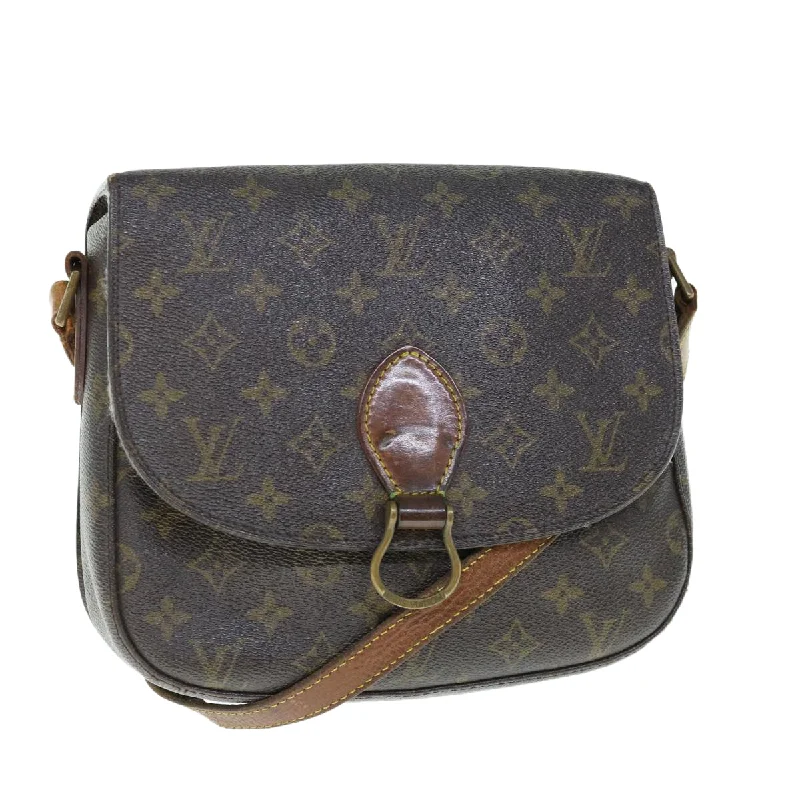 Louis Vuitton tote bags with a double - handle and shoulder - strap optionLOUIS VUITTON Monogram Saint Cloud GM Shoulder Bag M51242 LV Auth bs10982