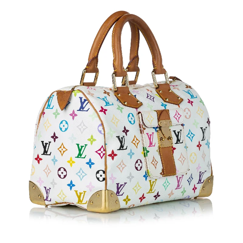 Ladies Louis Vuitton Petite Malle bags with a star - shaped charm for cutenessLouis Vuitton Monogram Multicolore Speedy 30 (30453)