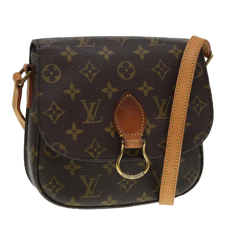 Louis Vuitton crossbody bags in a bold red color for a statementLOUIS VUITTON Monogram Saint Cloud MM Shoulder Bag M51243 LV Auth 88396