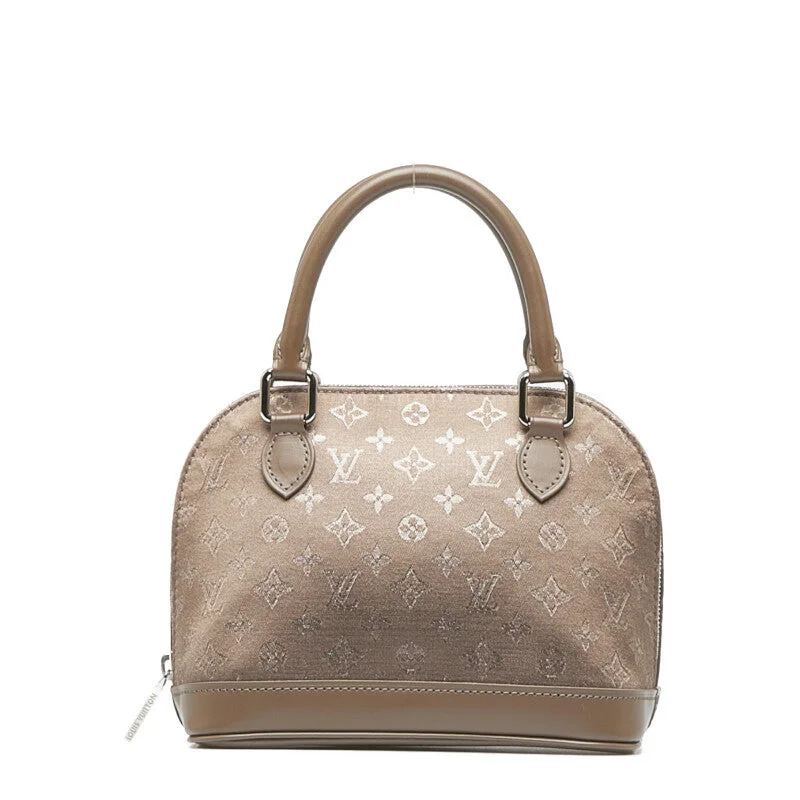 Ladies Louis Vuitton Petite Malle bags with a star - shaped charm for cutenessLouis Vuitton Monogram Saten Little Alma Handbag Mini Bag M92147 Brown Leather  Louis Vuitton