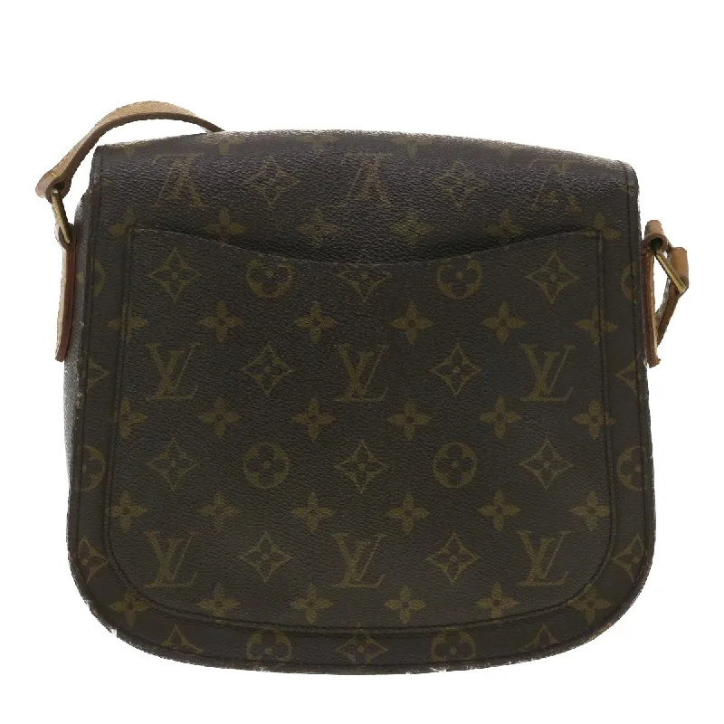 Louis Vuitton bags with a detachable mobile phone holder for convenienceLOUIS VUITTON Monogram Saint Cloud GM Shoulder Bag M51242 LV Auth am3488