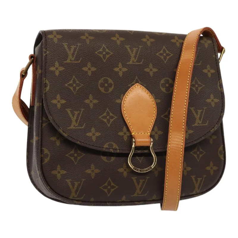 Louis Vuitton bags with a front - flap pocket for quick - access itemsLOUIS VUITTON Monogram Saint Cloud GM Shoulder Bag M51242 LV Auth ar12479