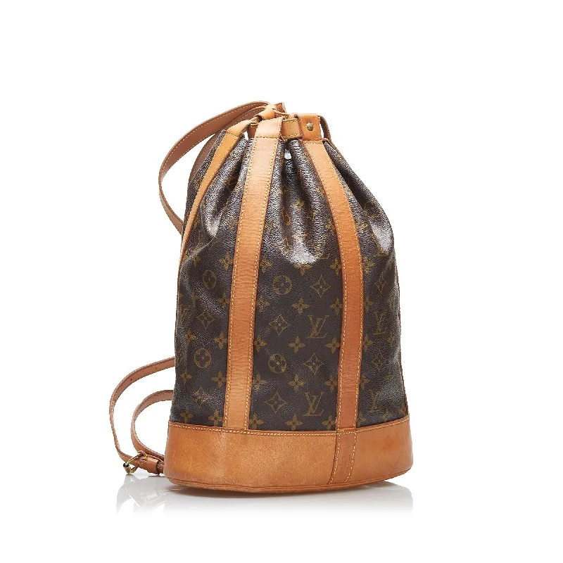 Louis Vuitton Alma bags with a monogram - embossed leather surfaceLouis Vuitton Monogram Randonnee PM (SHG-kLU4mi)