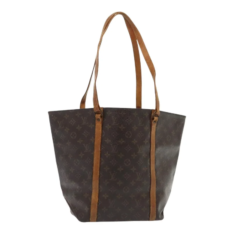 Ladies Louis Vuitton shoulder bags with a single - handle silhouetteLOUIS VUITTON Monogram Sac Shopping Tote Bag M51108 LV Auth hk1616