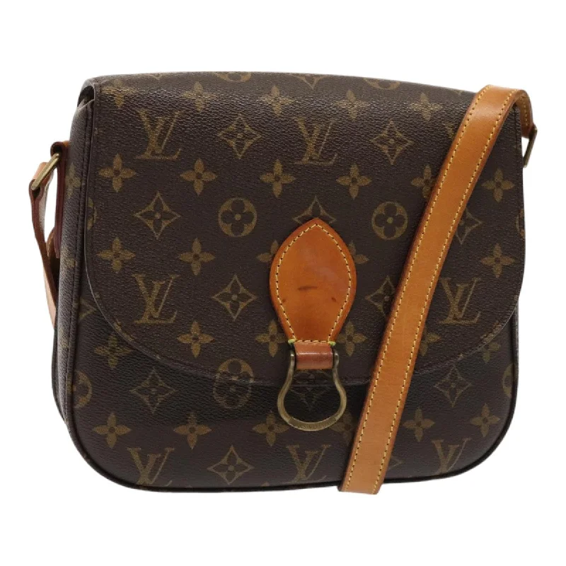 Ladies Louis Vuitton Petite Malle bags with a star - shaped charm for cutenessLOUIS VUITTON Monogram Saint Cloud GM Shoulder Bag M51242 LV Auth ep5469