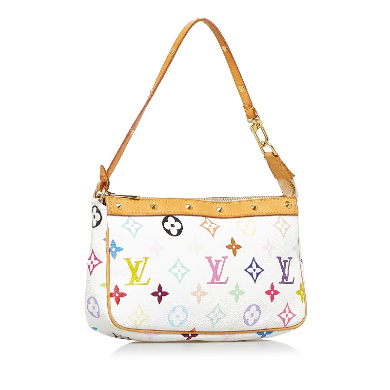 Louis Vuitton bags with a detachable mirror inside for on - the - go touch - upsLouis Vuitton Monogram Multicolore Pochette Accessoires (iJ53aN)