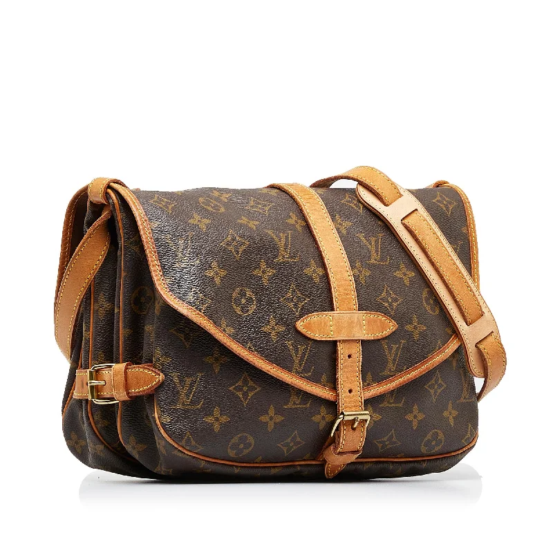 Louis Vuitton Petite Malle bags with a hard - shell structure for uniquenessLouis Vuitton Monogram Saumur 30 (SHG-4LGzX9)