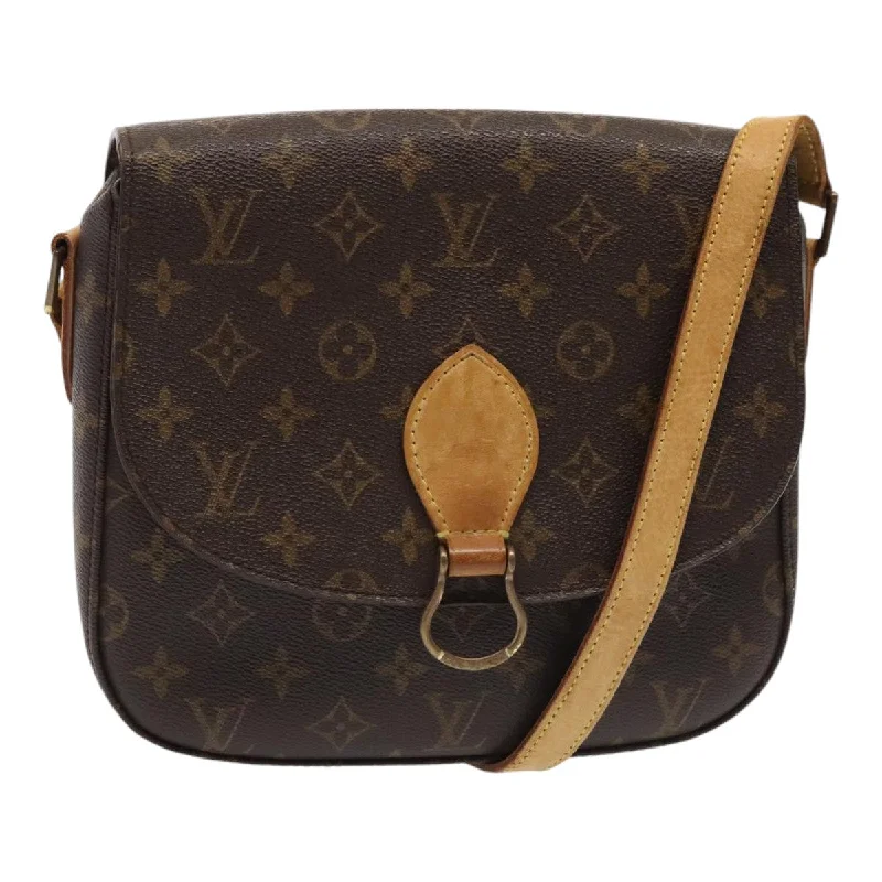 Louis Vuitton bags with a chain - link trim and a leather body for a modern edgeLOUIS VUITTON Monogram Saint Cloud GM Shoulder Bag M51242 LV Auth ep5520