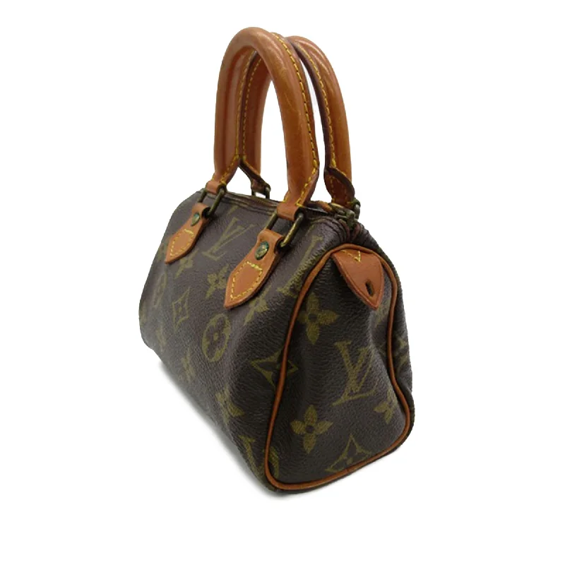 Louis Vuitton tote bags with a water - resistant coating for outdoor useLouis Vuitton Monogram Mini HL Speedy (F3XaYd)