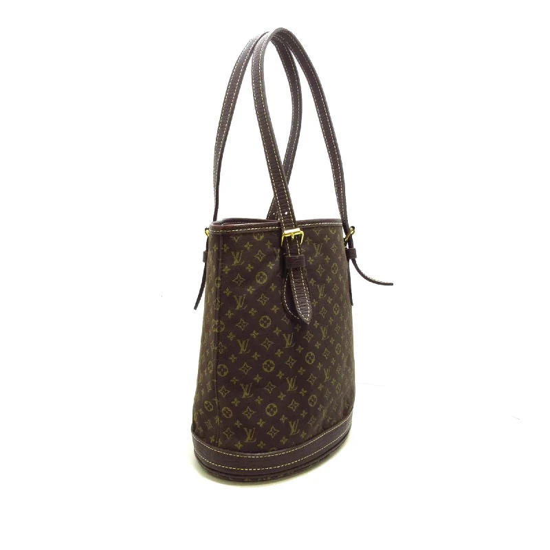 Louis Vuitton backpacks with a sleek, minimalist design for styleLouis Vuitton Monogram Mini Lin Bucket PM (6Z7MzR)