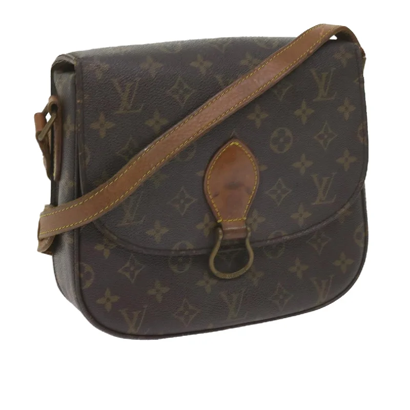 Louis Vuitton handbags with a patent - leather finish for a shiny lookLOUIS VUITTON Monogram Saint Cloud GM Shoulder Bag M51242 LV Auth am5262