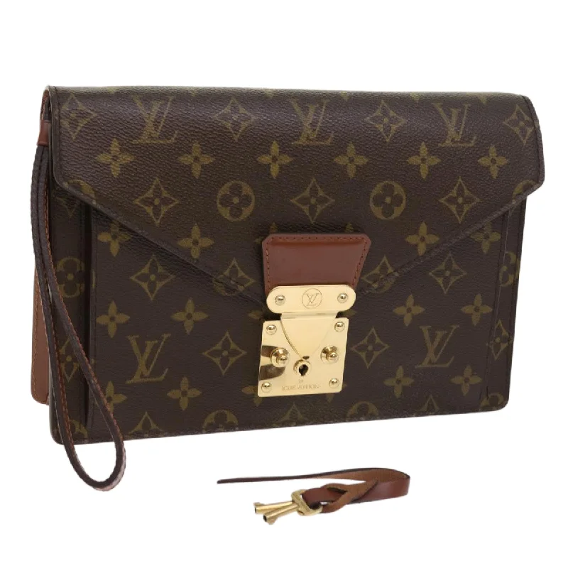 Louis Vuitton bags with a magnetic snap closure for easy accessLOUIS VUITTON Monogram Serie Dragonne Hand Bag SPO M50210 LV Auth 54577A