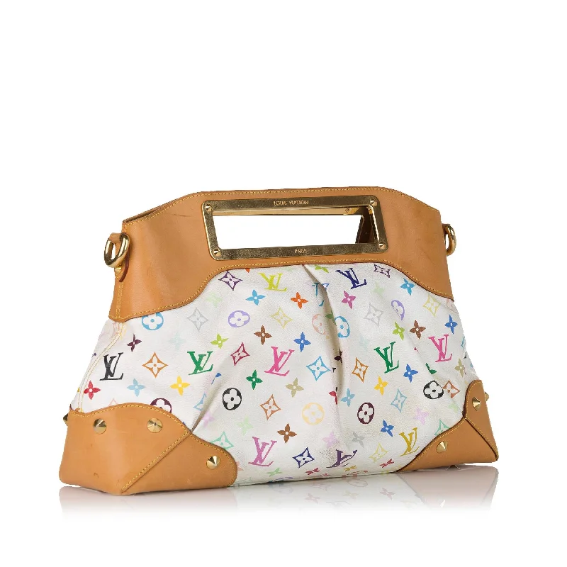 Louis Vuitton bags with a detachable mirror inside for on - the - go touch - upsLouis Vuitton Monogram Multicolore Judy GM (32671)