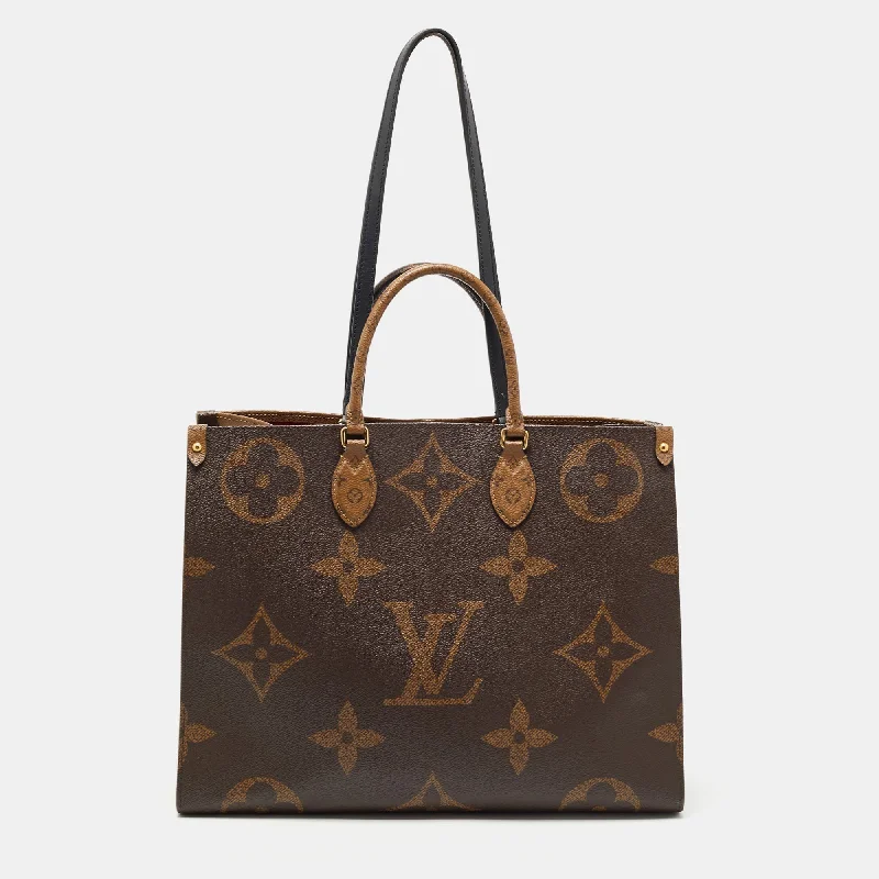 Louis Vuitton bags with a front - flap pocket for quick - access itemsLouis Vuitton Monogram Reverse Giant Canvas OnTheGo GM Bag