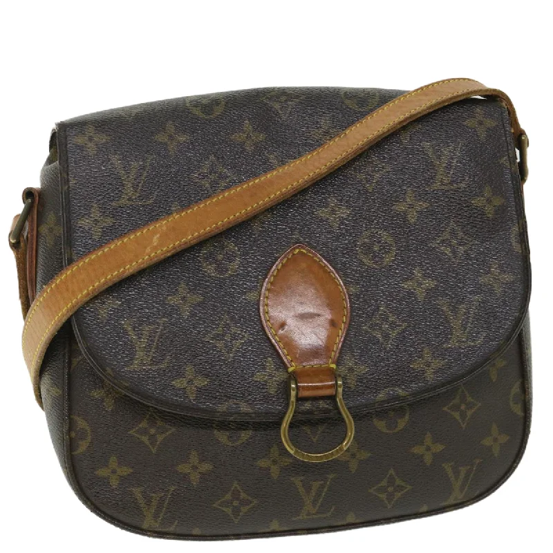 Louis Vuitton bags with a front - flap pocket for quick - access itemsLOUIS VUITTON Monogram Saint Cloud GM Shoulder Bag M51242 LV Auth ki3522