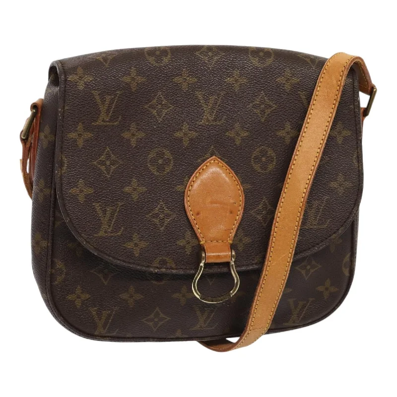 Louis Vuitton crossbody bags with a woven leather strap for textureLOUIS VUITTON Monogram Saint Cloud GM Shoulder Bag M51242 LV Auth ep5422