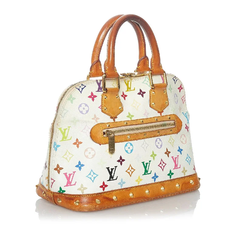 Louis Vuitton bags with a front - flap pocket for quick - access itemsLouis Vuitton Monogram Multicolore Alma PM (30301)