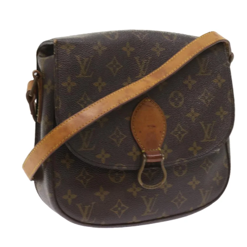 Louis Vuitton backpacks with a hidden back pocket for securityLOUIS VUITTON Monogram Saint Cloud GM Shoulder Bag M51242 LV Auth bs9407