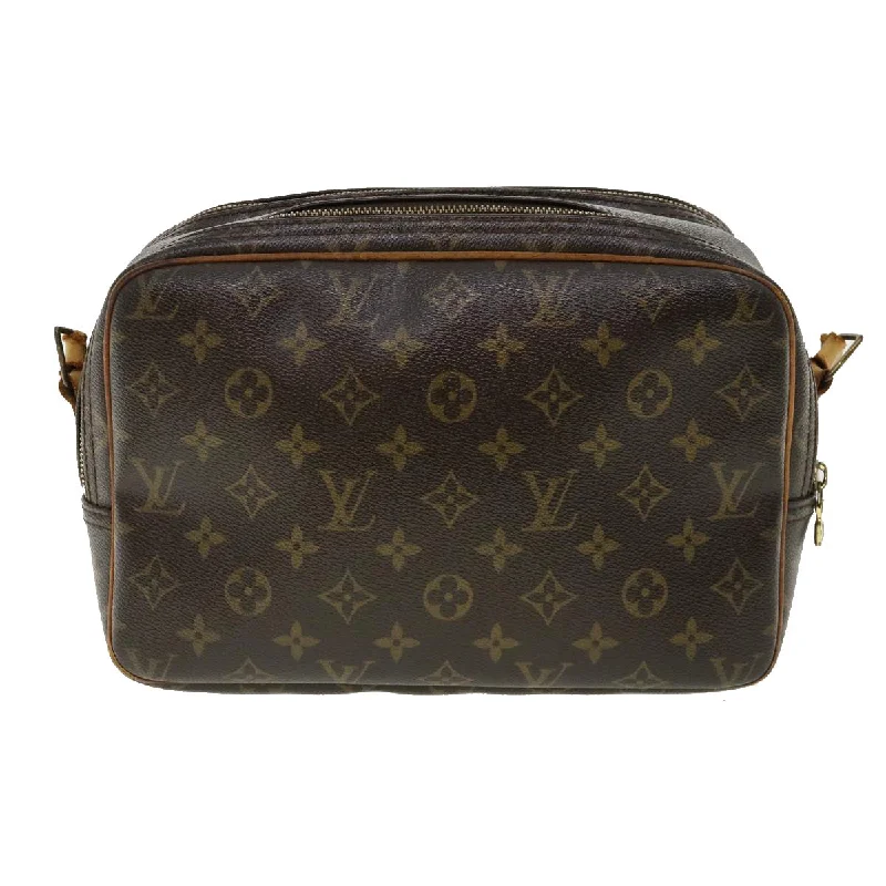 Louis Vuitton Petite Malle bags with a hard - shell structure for uniquenessLOUIS VUITTON Monogram Reporter PM Shoulder Bag M45254 LV Auth cl212