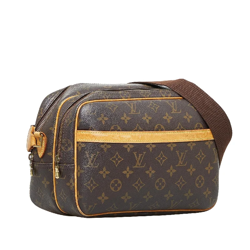 Louis Vuitton handbags with a back - zip pocket for storing valuablesLouis Vuitton Monogram Reporter PM (SHG-mjgKxm)