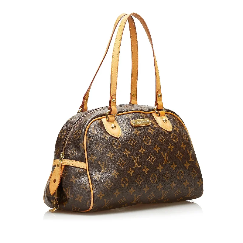 Louis Vuitton bags with a front - zip pocket for small items like keysLouis Vuitton Monogram Montorgueil PM 36236)