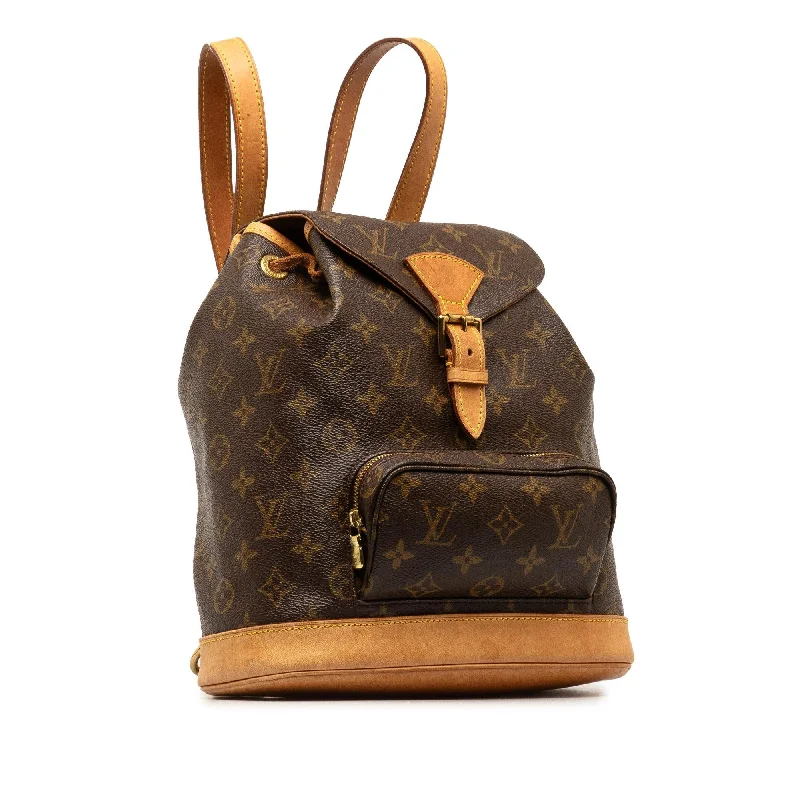 Louis Vuitton bags with a snap - button closure and a decorative charm for styleLouis Vuitton Monogram Montsouris MM (kGfpcL)