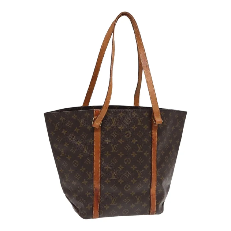 Louis Vuitton Alma bags with a monogram - embossed leather surfaceLOUIS VUITTON Monogram Sac Shopping Tote Bag M51108 LV Auth 86034