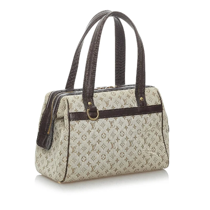 Louis Vuitton handbags with a patent - leather finish for a shiny lookLouis Vuitton Monogram Mini Lin Josephine PM (29761)