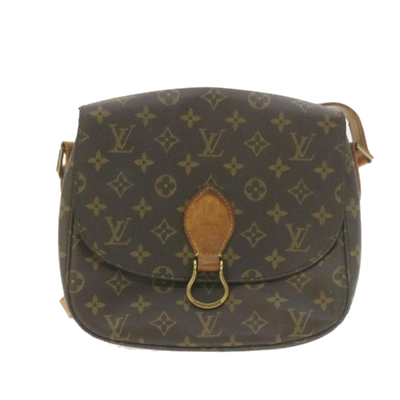 Ladies Louis Vuitton handbags with a detachable coin purse insideLOUIS VUITTON Monogram Saint Cloud GM Shoulder Bag M51242 LV Auth am980g