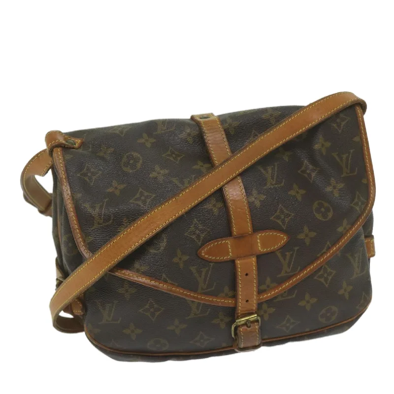 Louis Vuitton Alma bags featuring the signature top - handle designLOUIS VUITTON Monogram Saumur 30 Shoulder Bag M42256 LV Auth am5348