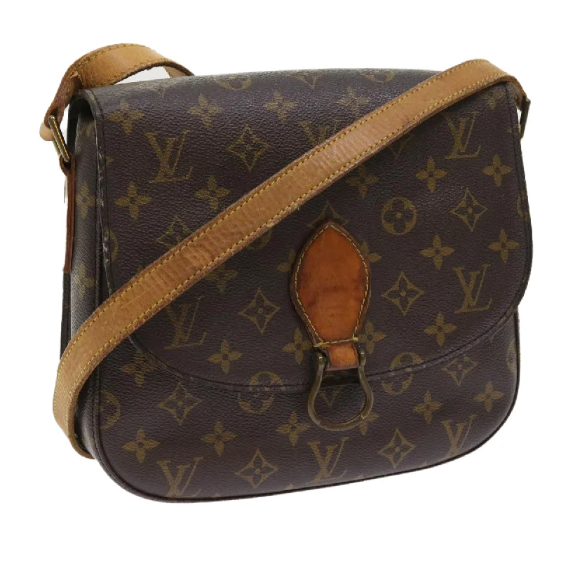 Medium - sized Louis Vuitton tote bags for work and shoppingLOUIS VUITTON Monogram Saint Cloud GM Shoulder Bag M51242 LV Auth fm2815