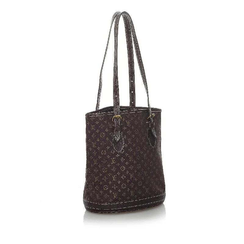 Louis Vuitton handbags with a back - zip pocket for storing valuablesLouis Vuitton Monogram Mini Lin Bucket PM (29883)