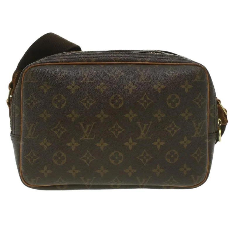 Louis Vuitton bags with a snap - button closure and a decorative charm for styleLOUIS VUITTON Monogram Reporter PM Shoulder Bag M45254 LV Auth ar8941