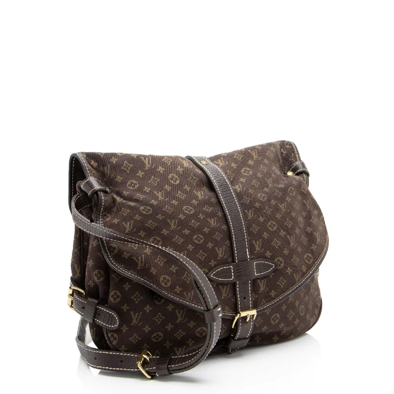 Ladies Louis Vuitton Capucines bags with a detachable shoulder strapLouis Vuitton Monogram Mini Lin Saumur 30 Messenger (VmMTu9)