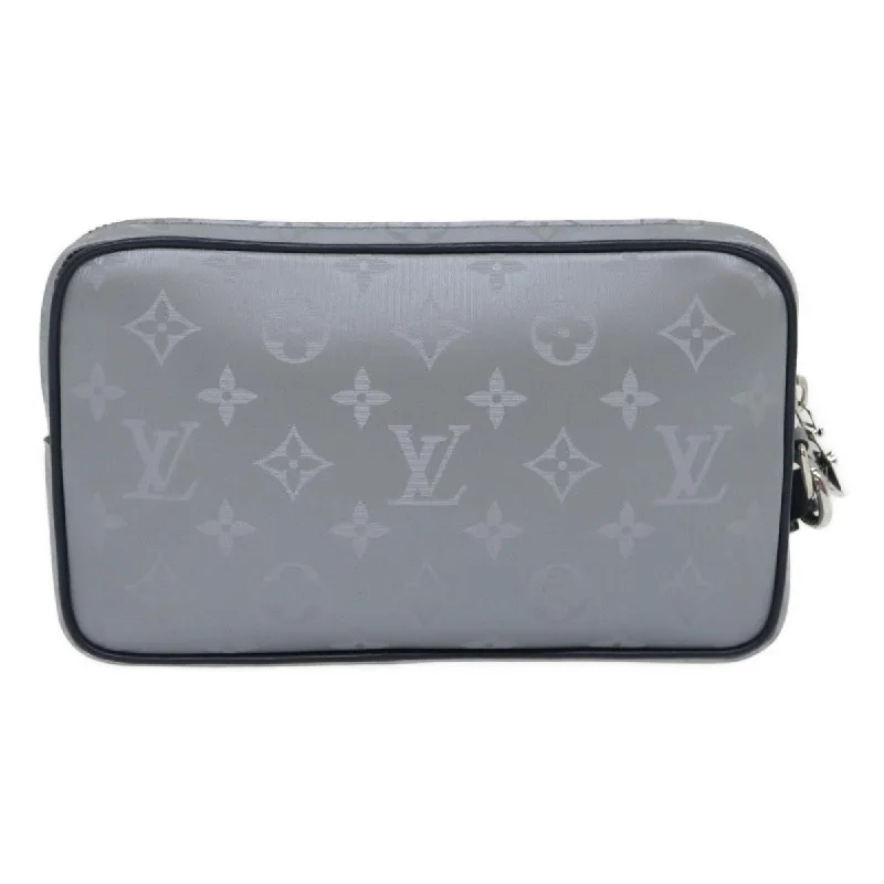 Louis Vuitton Twist bags with a contrast - colored interior for visual interestLOUIS VUITTON Monogram satellite alpha Clutch Bag Silver M44171 LV Auth 29977A