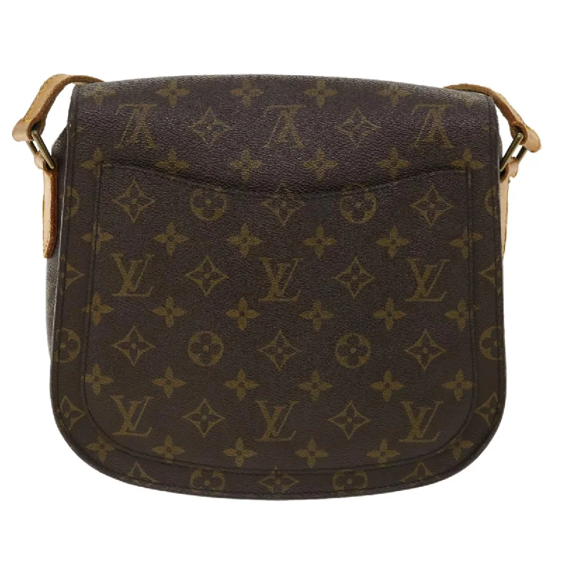 Ladies Louis Vuitton shoulder bags with a magnetic - closure flap for easeLOUIS VUITTON Monogram Saint Cloud GM Shoulder Bag M51242 LV Auth am3845