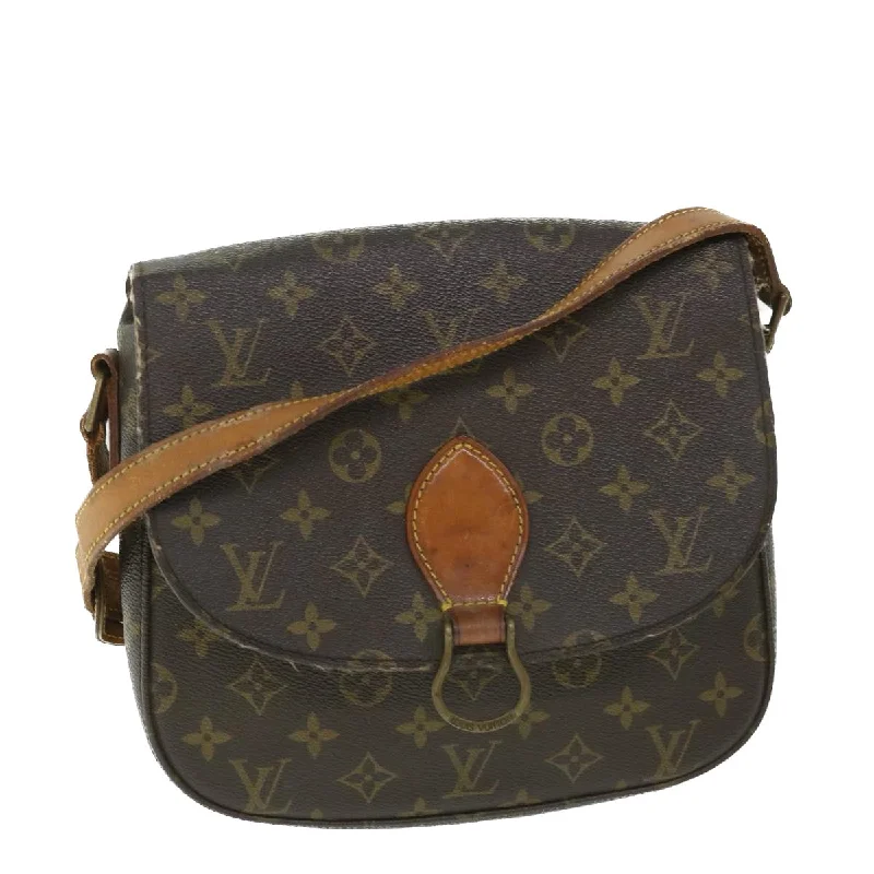 Ladies Louis Vuitton shoulder bags with a wide - width strap for comfortLOUIS VUITTON Monogram Saint Cloud GM Shoulder Bag M51242 LV Auth yk8580