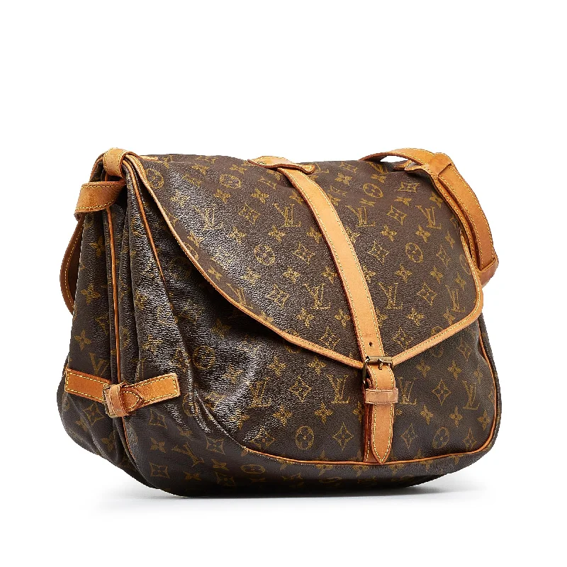 Medium - sized Louis Vuitton tote bags for work and shoppingLouis Vuitton Monogram Saumur 35 (SHG-apxx0B)