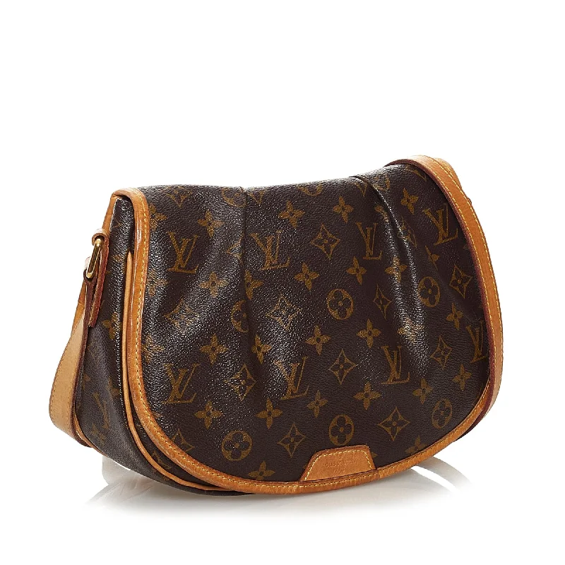 Louis Vuitton Alma bags with a leather - wrapped handle for a luxurious feelLouis Vuitton Monogram Menilmontant PM (32654)