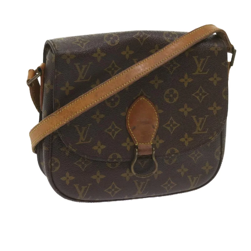 Louis Vuitton handbags with a metal - framed clasp for durabilityLOUIS VUITTON Monogram Saint Cloud GM Shoulder Bag M51242 LV Auth tb923