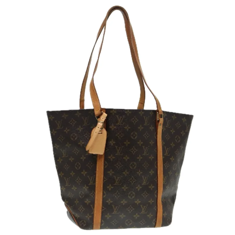 Louis Vuitton handbags with a metal - framed clasp for durabilityLOUIS VUITTON Monogram Sac Shopping Tote Bag M51108 LV Auth 87979