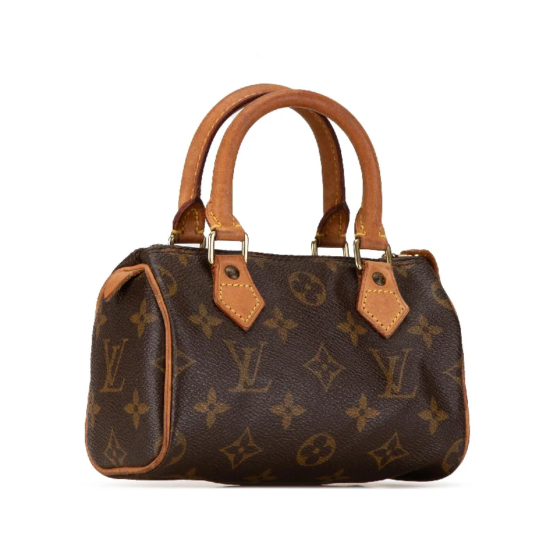 Ladies Louis Vuitton shoulder bags with a wide - width strap for comfortLouis Vuitton Monogram Mini HL Speedy (EL5yII)