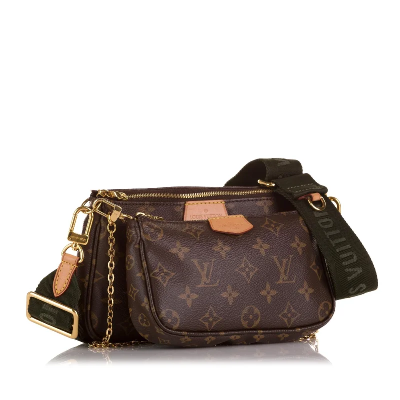 Louis Vuitton bags with a chain - link trim and a leather body for a modern edgeLouis Vuitton Monogram Multi Pochette Accessoires (Fvqx9C)