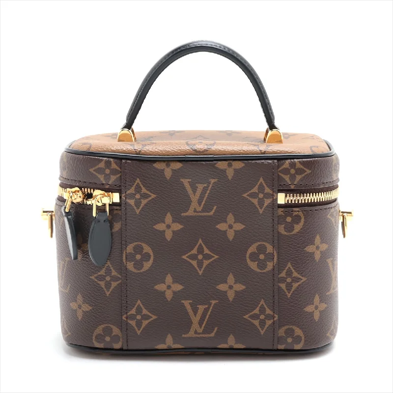 Louis Vuitton handbags with a patent - leather finish for a shiny lookLouis Vuitton Monogram Reversee Vanity NV M45165