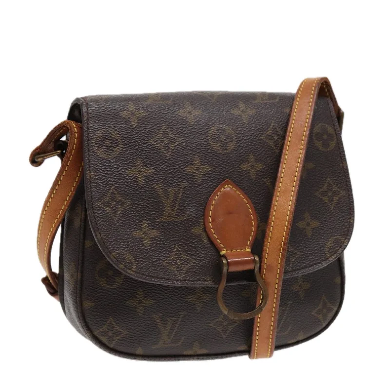 Medium - sized Louis Vuitton tote bags for work and shoppingLOUIS VUITTON Monogram Saint Cloud MM Shoulder Bag M51243 LV Auth 88025