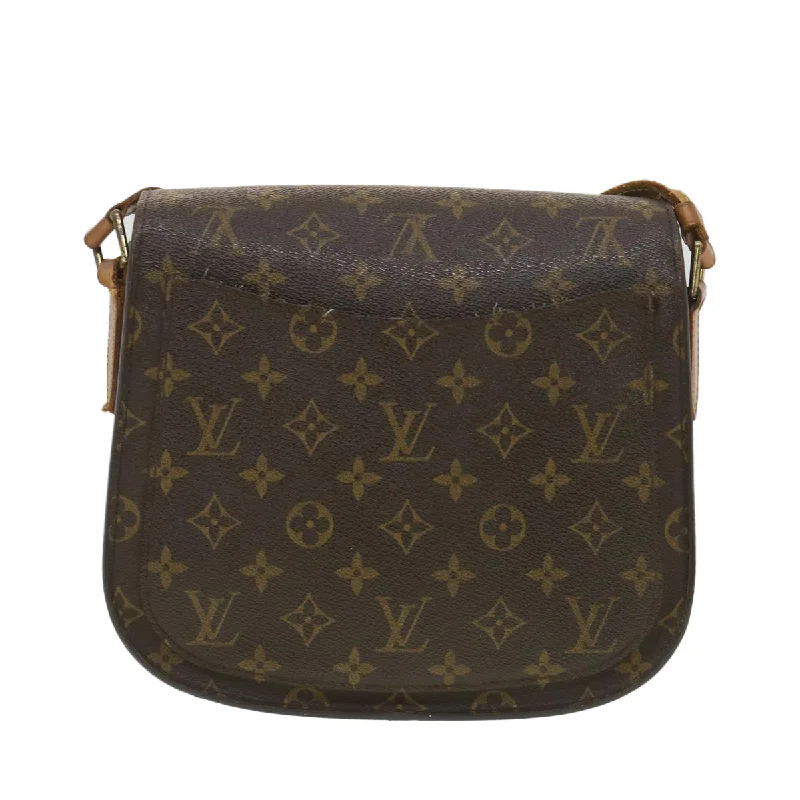 Ladies Louis Vuitton shoulder bags with a wide - width strap for comfortLOUIS VUITTON Monogram Saint Cloud GM Shoulder Bag M51242 LV Auth bs4559