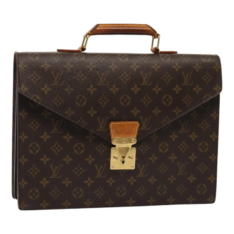 Louis Vuitton Alma bags with a detachable shoulder strap for versatilityLOUIS VUITTON Monogram Serviette Conseiller Briefcase M53331 LV Auth bs17065