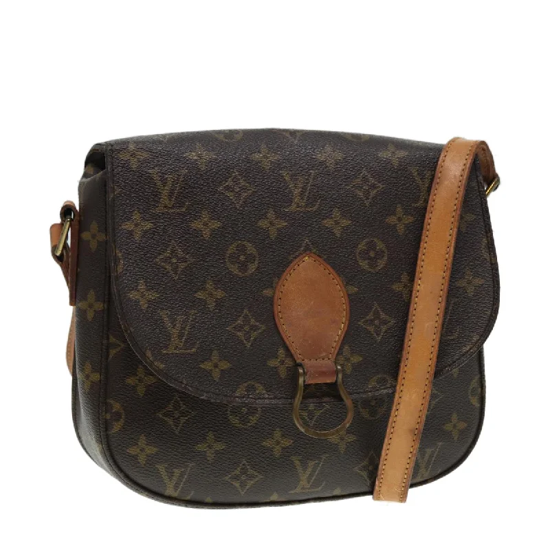 Louis Vuitton backpacks with a padded laptop compartment for travelLOUIS VUITTON Monogram Saint Cloud GM Shoulder Bag M51242 LV Auth ar12474