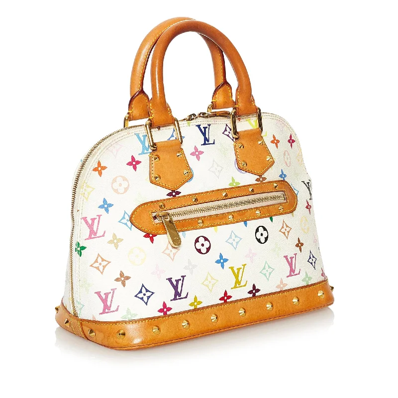 Ladies Louis Vuitton handbags with a detachable coin purse insideLouis Vuitton Monogram Multicolore Alma PM 34973)